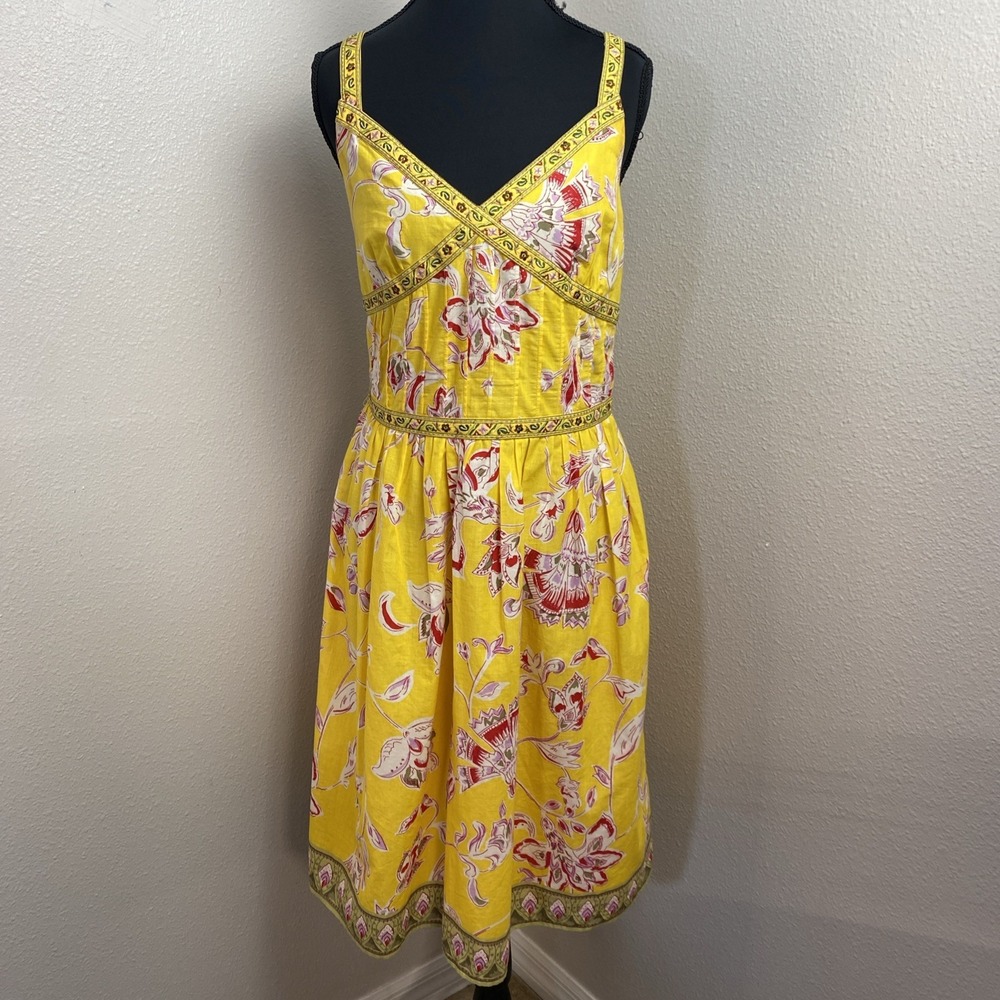Spencer Jeremy Dress Women's 12 Multicolor Floral Lined Embroidered‎ Straps Boho